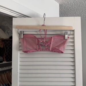 Nensi Dojaka Pink Mesh Top